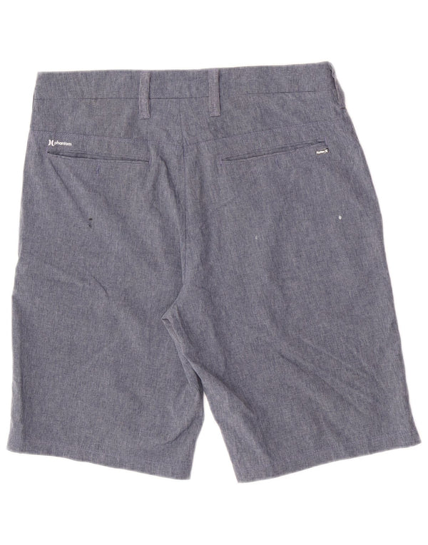 Hurley Mens Regular Chino Shorts Medium W30 Blue Polyester