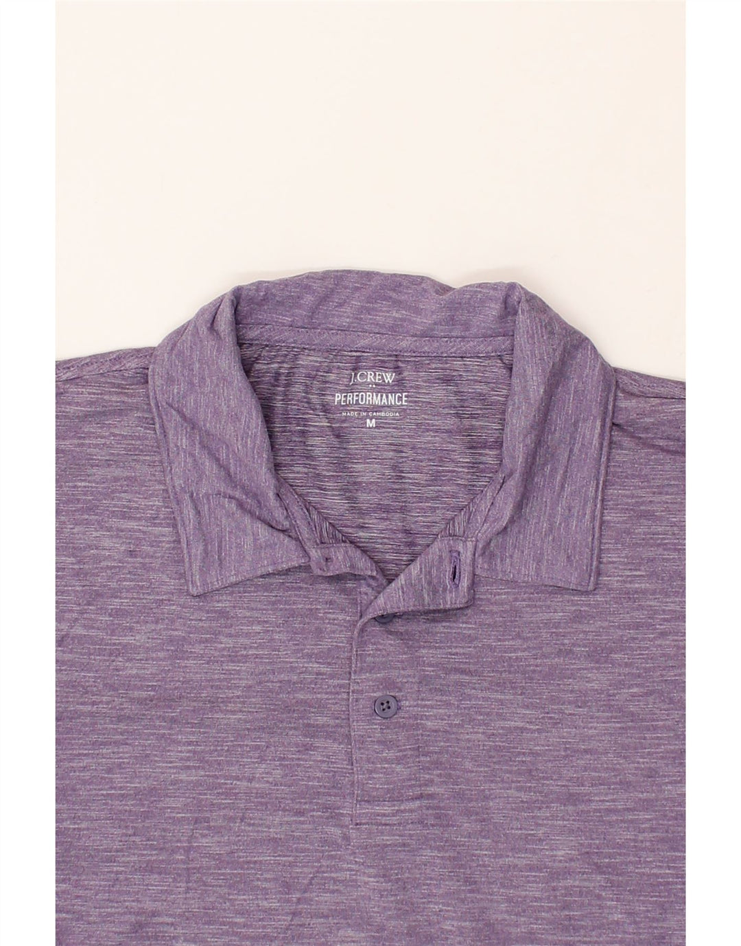 J. CREW Mens Performance Polo Shirt Medium Purple Flecked Polyester Vintage J. Crew and Second-Hand J. Crew from Messina Hembry 