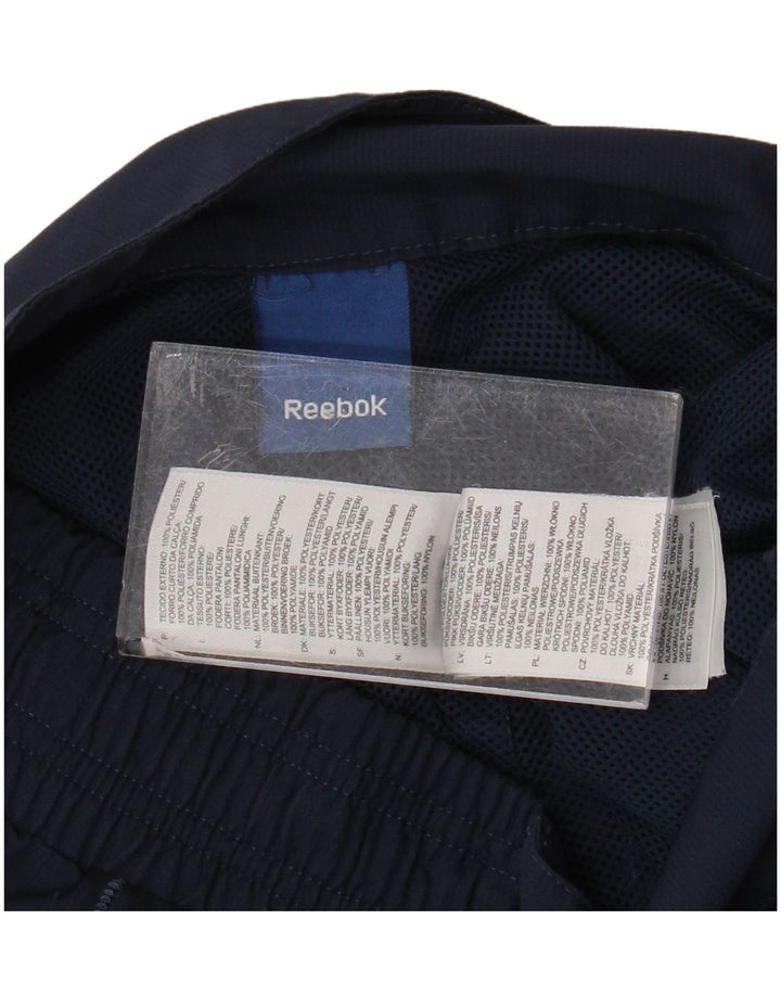 REEBOK Womens Straight Chino Trousers Large W34 L30 Navy Blue Polyester