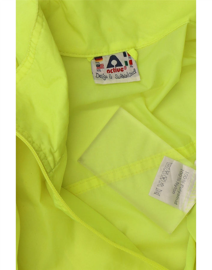 ACTIVE Mens Pullover Rain Jacket UK 42 XL Yellow Polyamide