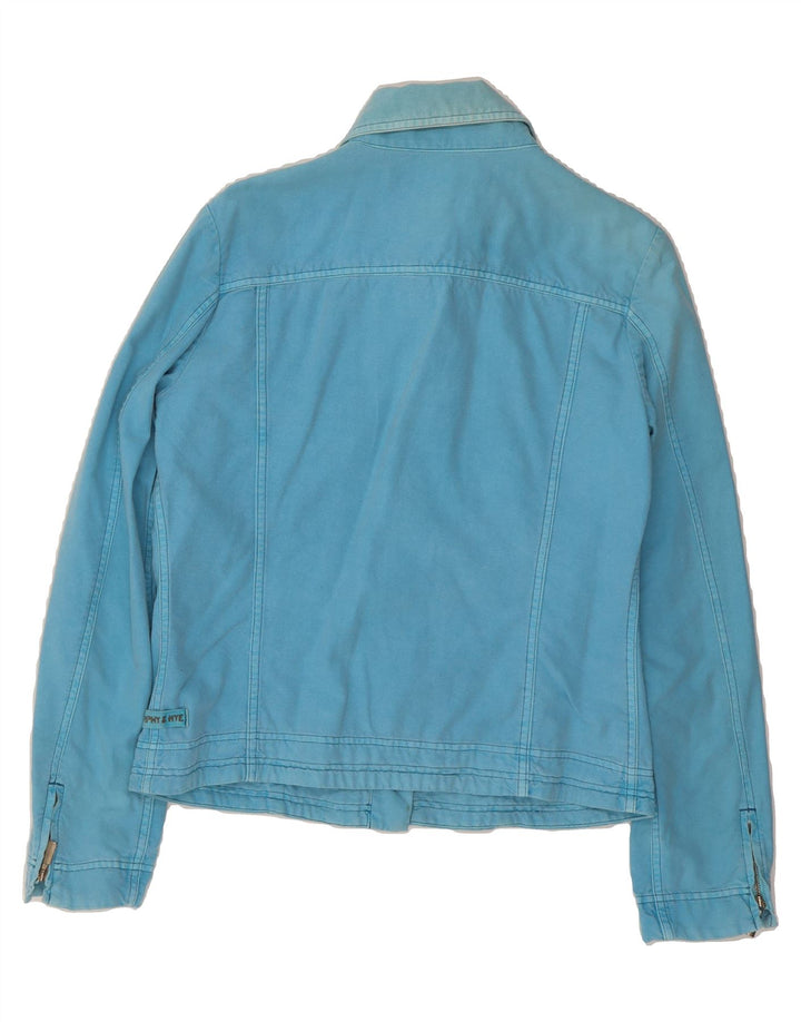 MURPHY & NYE Womens Bomber Jacket UK 14 Medium Blue Cotton Vintage Murphy & Nye and Second-Hand Murphy & Nye from Messina Hembry 