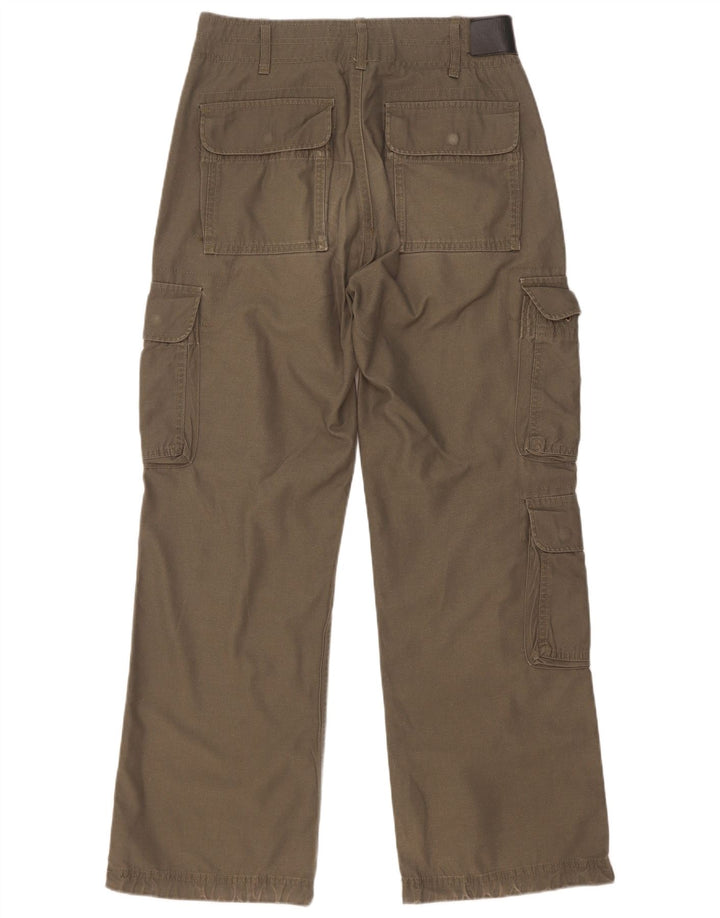 EMP Mens Straight Cargo Trousers Small W29 L31 Khaki Polyester