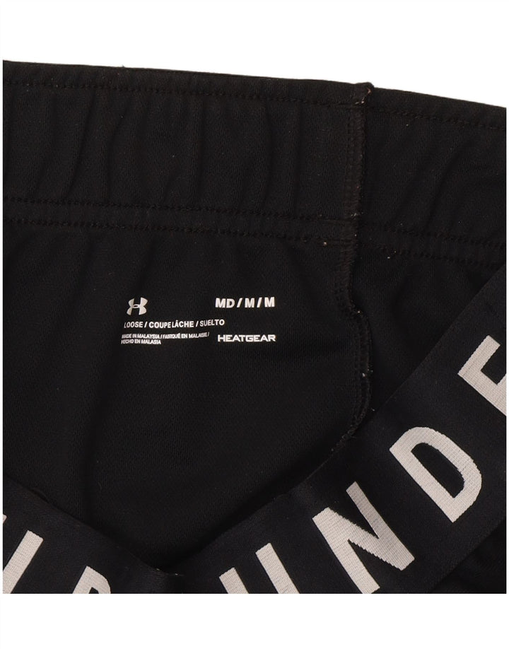 Under Armour Womens Abstract Pattern Sport Shorts UK 12 Medium Black