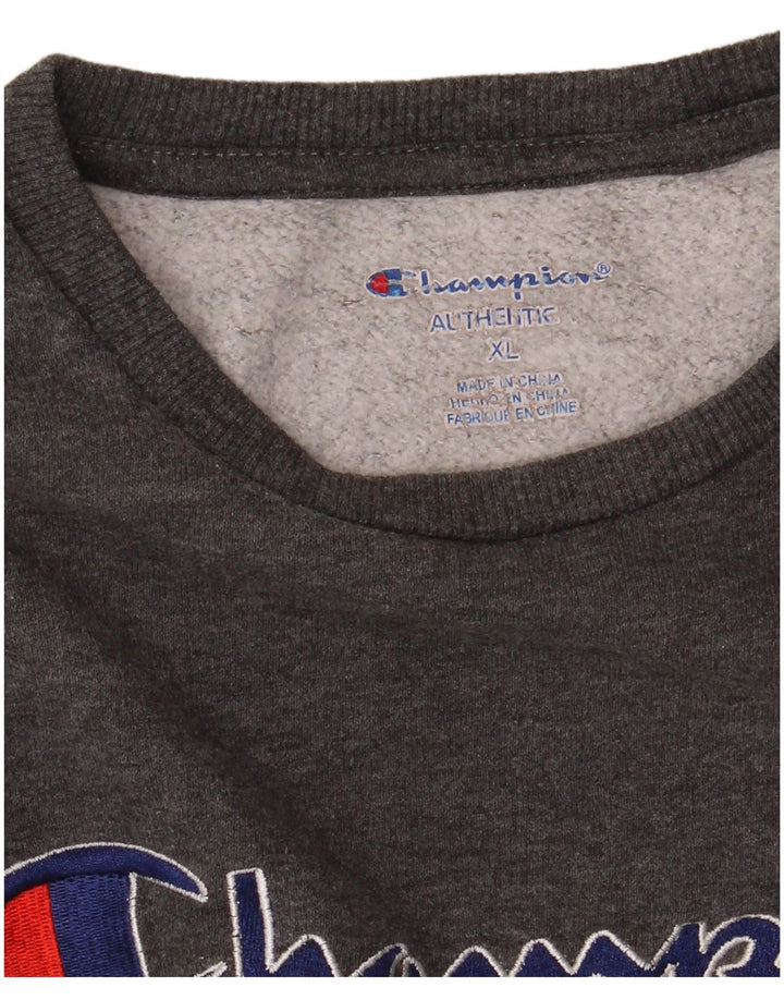 CHAMPION Womens Graphic Sweatshirt Jumper UK 18 XL Grey