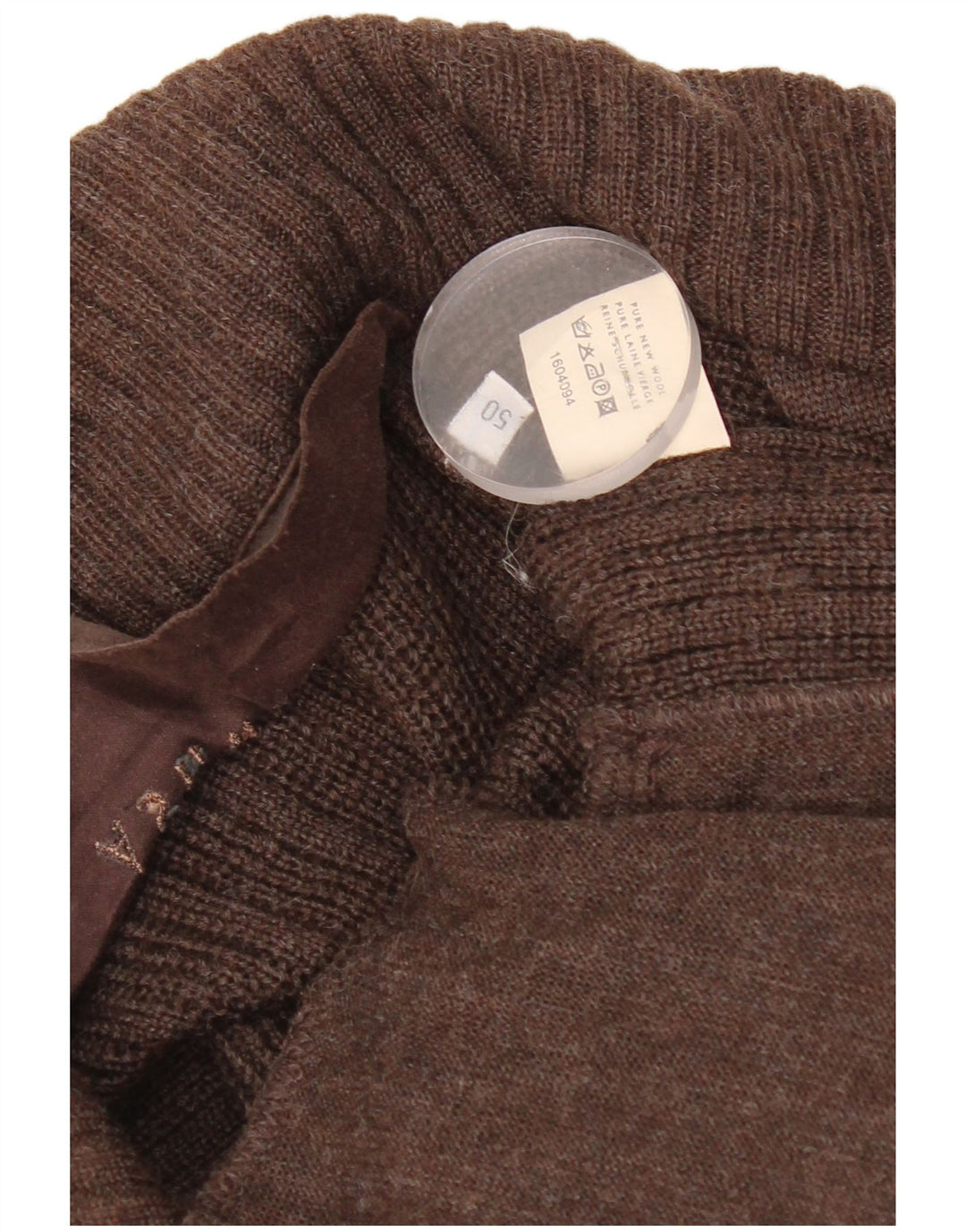 Ashwell Mens Cardigan Sweater IT 50 Medium Brown New Wool