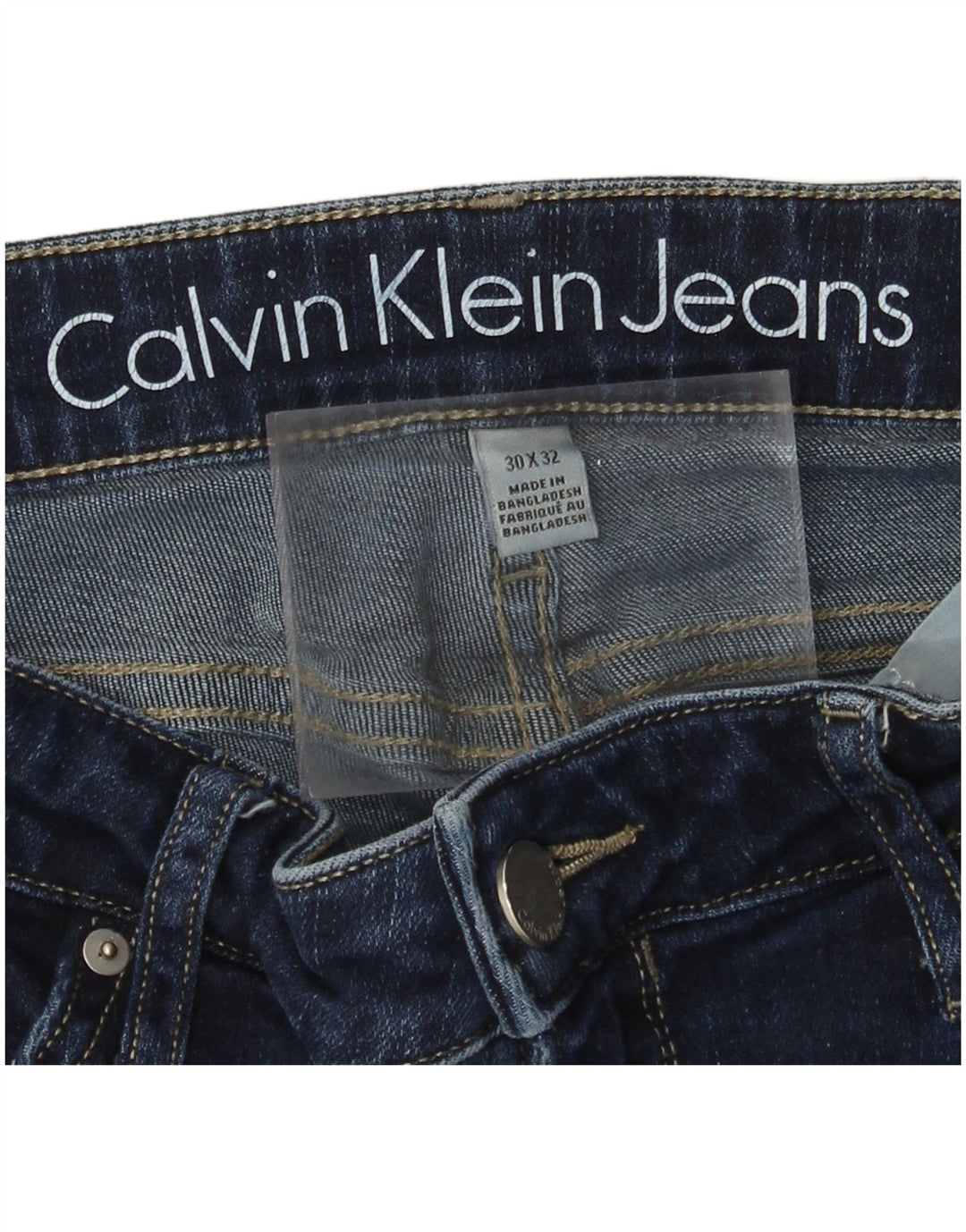 Calvin Klein Womens Straight Jeans W30 L32 Navy Blue