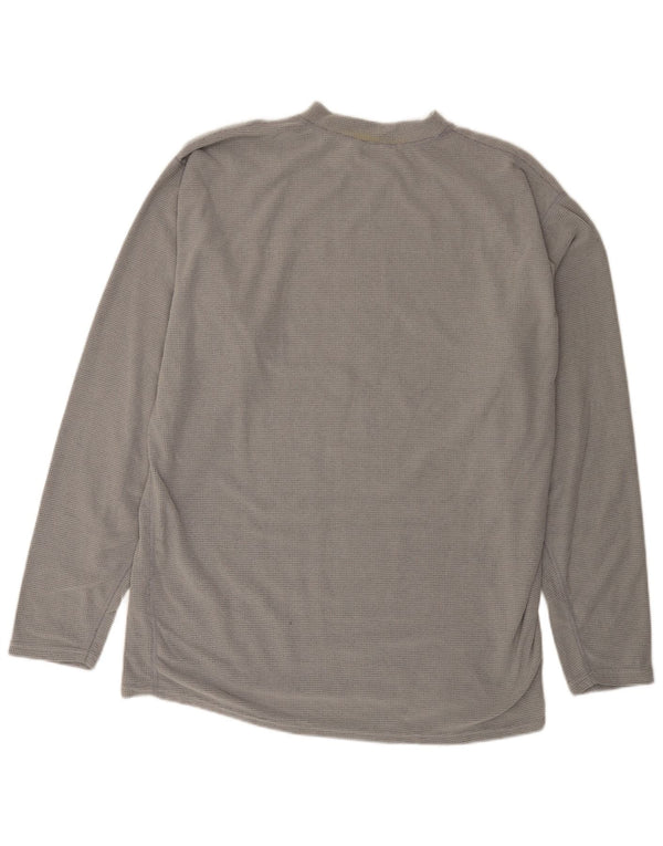 The North Face Mens Top Long Sleeve 2XL Grey Polyester