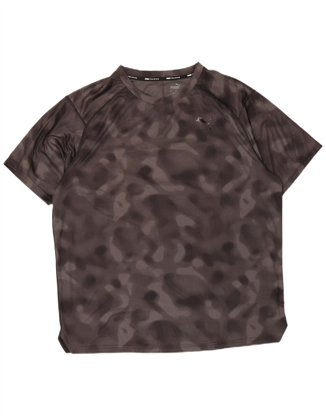 Puma Mens T-Shirt Top XL Grey Camouflage Polyester