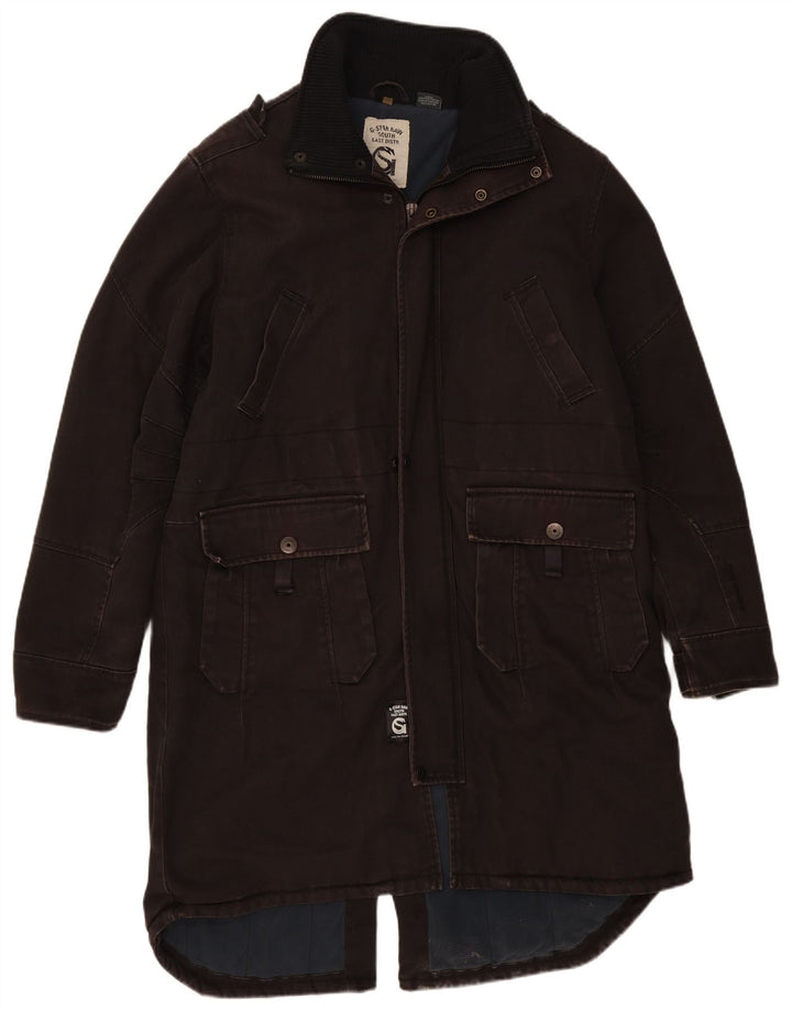 G-Star Mens Parka Jacket UK 42 XL Grey Cotton