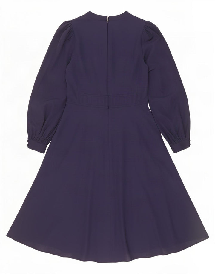 Hobbs Womens Long Sleeve Maxi Dress UK 10 Small Navy Blue Polyester