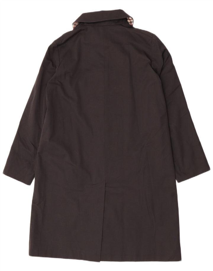Aquascutum Womens Overcoat UK 14 Large Black Polyester