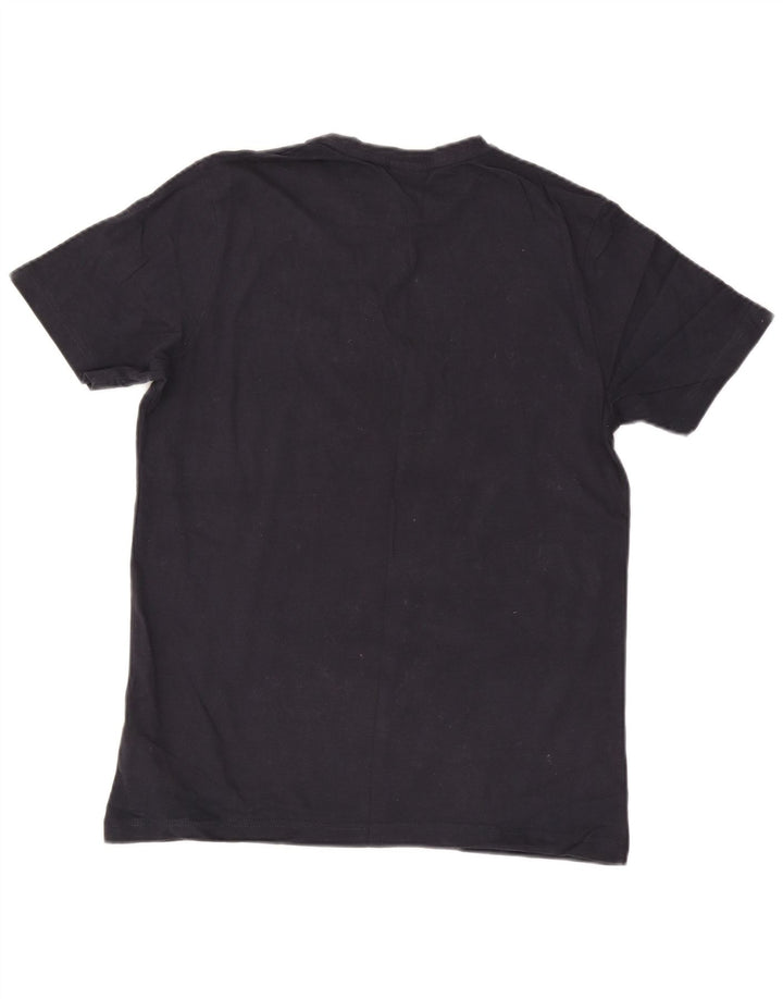 Ellesse Mens Graphic T-Shirt Top Large Navy Blue Cotton