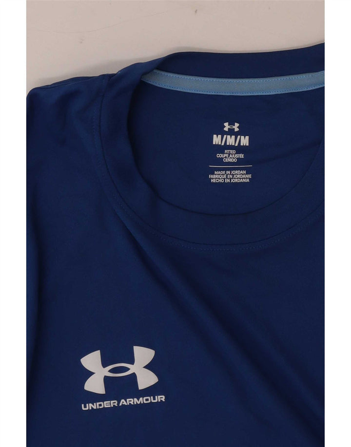 Under Armour Mens T-Shirt Top Medium Blue Colourblock