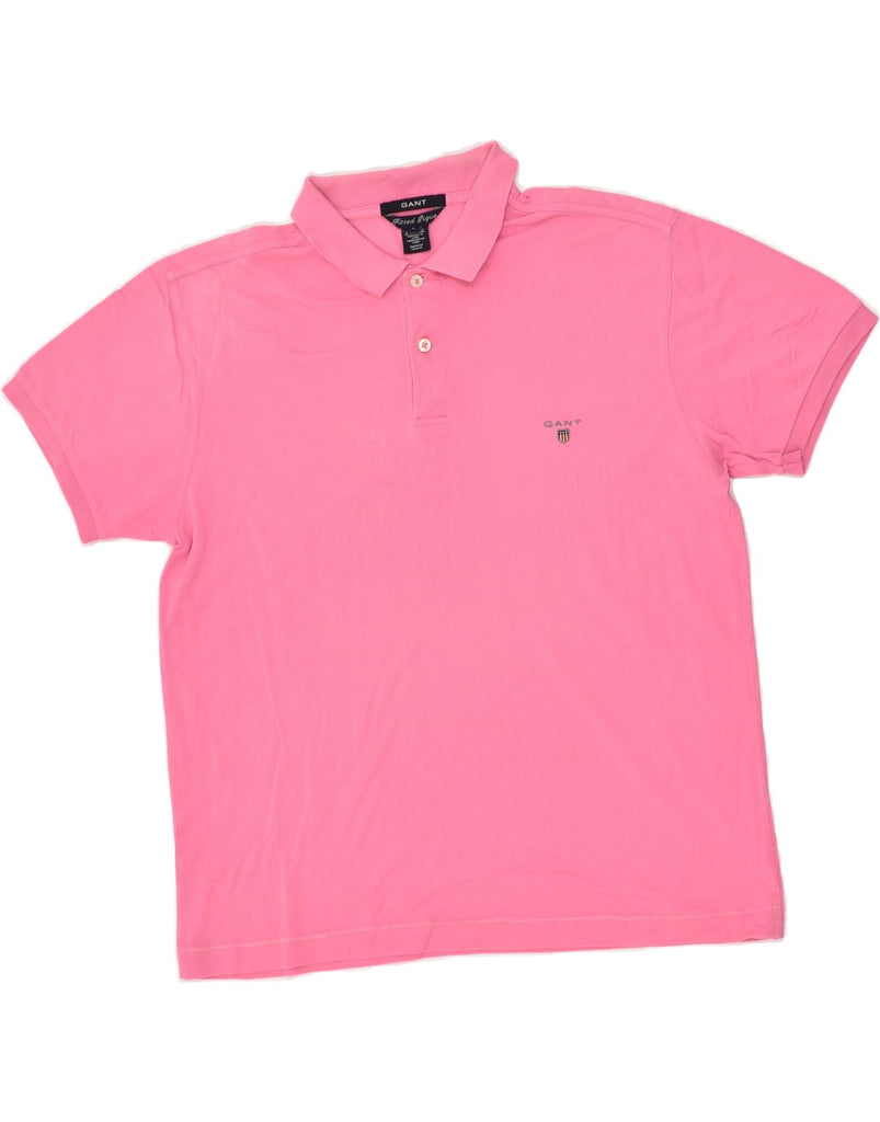 GANT Mens Polo Shirt Large Pink Cotton | Vintage Gant | Thrift | Second-Hand Gant | Used Clothing | Messina Hembry 