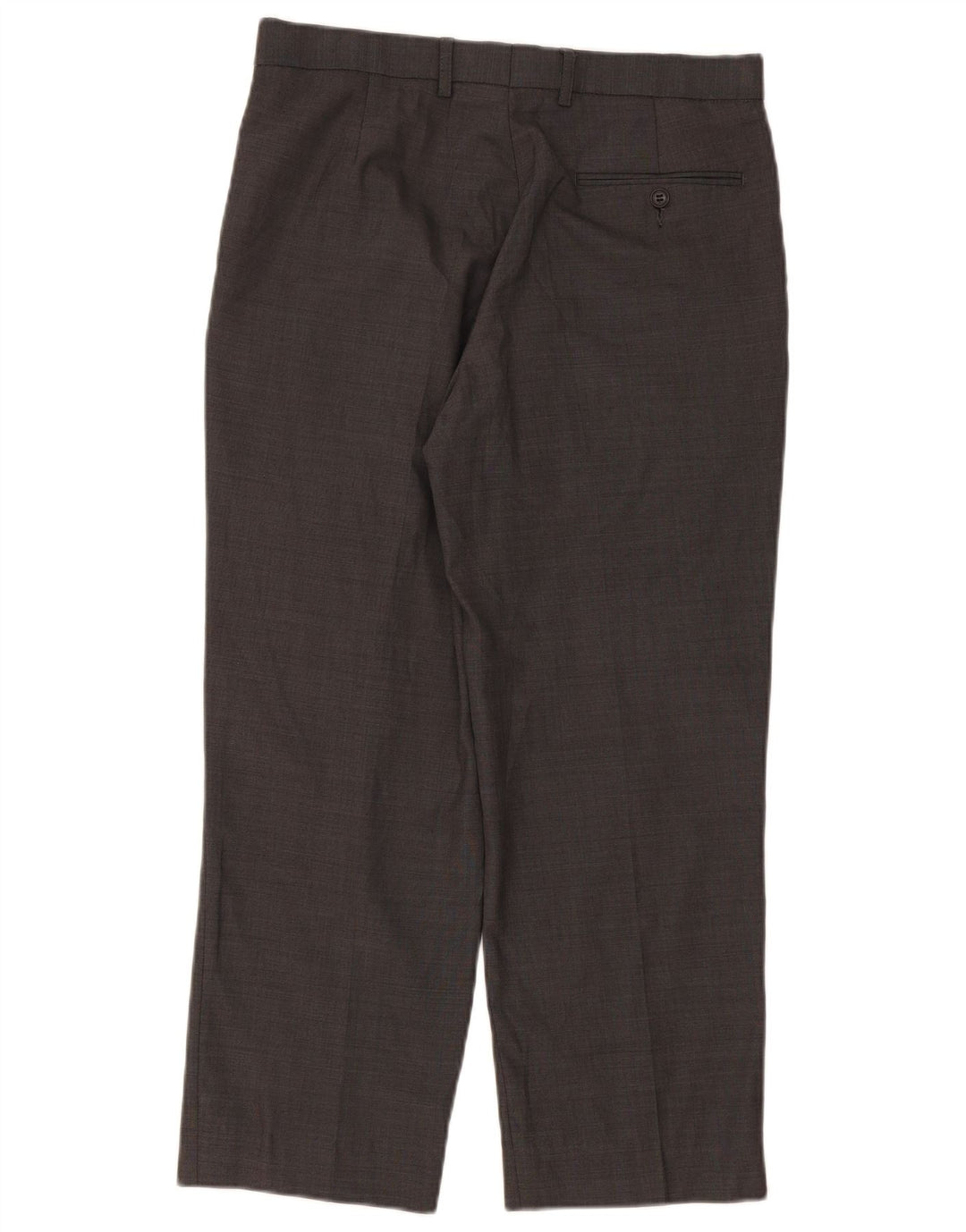 Marks & Spencer Mens Tailored Fit Straight Suit Trousers W32 L26 Grey Wool