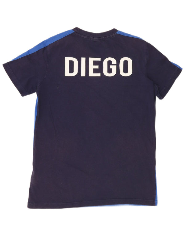 Puma Boys Italia Graphic T-Shirt Top 13-14 Years Blue Colourblock Cotton