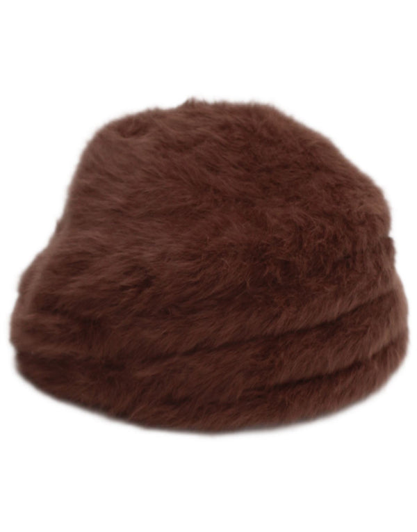 Kangol Womens Faux Fur Beanie Hat Medium Brown