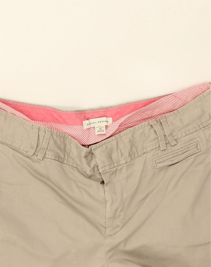 BANANA REPUBLIC Womens Capri Chino Trousers US 14 XL W36 L26  Beige Cotton | Vintage Banana Republic | Thrift | Second-Hand Banana Republic | Used Clothing | Messina Hembry 