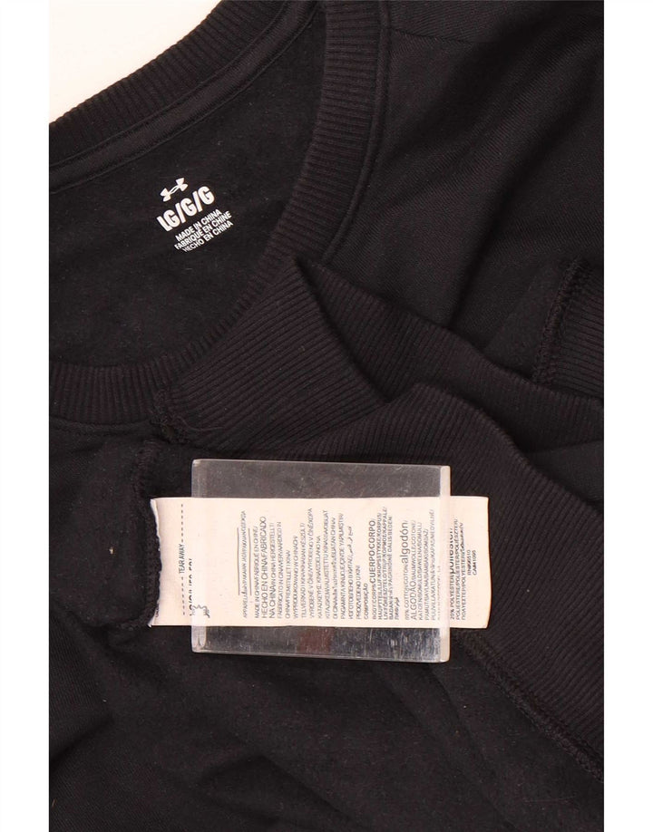 Under Armour Mens Sweatshirt Jumper Large Black Cotton