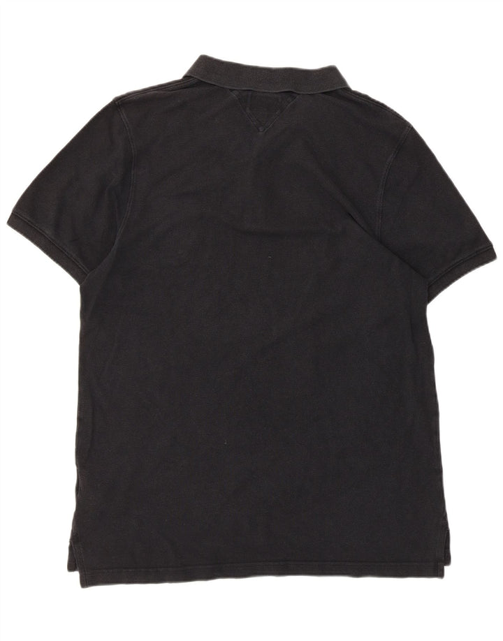 Tommy Hilfiger Mens Polo Shirt XL Black Cotton