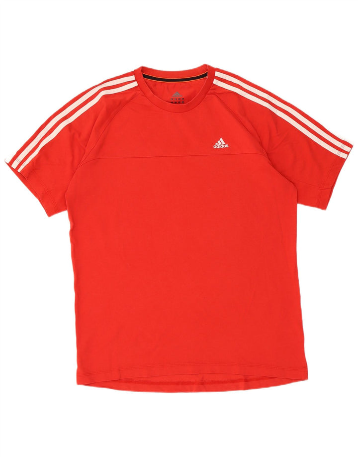 Adidas Mens Climalite T-Shirt Top Medium Red Cotton