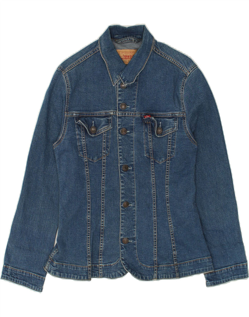 LEVI'S Womens Denim Jacket UK 10 Small Blue Cotton | Vintage Levi's | Thrift | Second-Hand Levi's | Used Clothing | Messina Hembry 