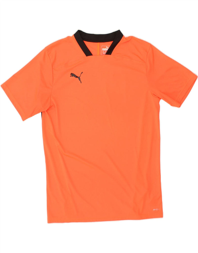 PUMA Mens T-Shirt Top Large Orange Polyester | Vintage Puma | Thrift | Second-Hand Puma | Used Clothing | Messina Hembry 