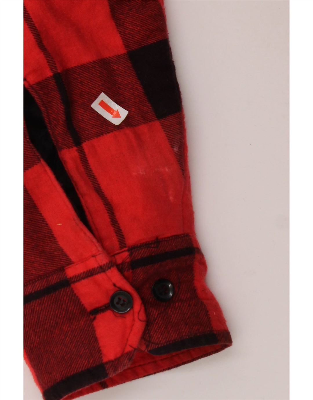 ELYSEE Mens Lumberjack Flannel Shirt Medium Red Plaid Cotton