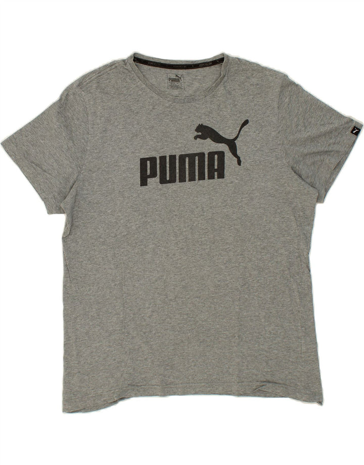 PUMA Mens Graphic T-Shirt Top XL Grey Cotton Vintage Puma and Second-Hand Puma from Messina Hembry 
