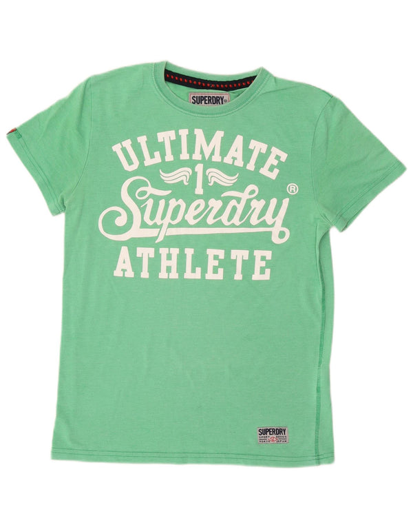 Superdry Mens Graphic T-Shirt Top Medium Green Cotton