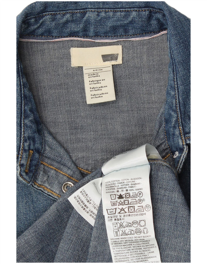 Levi's Womens Denim Shirt UK 10 Small Blue Cotton