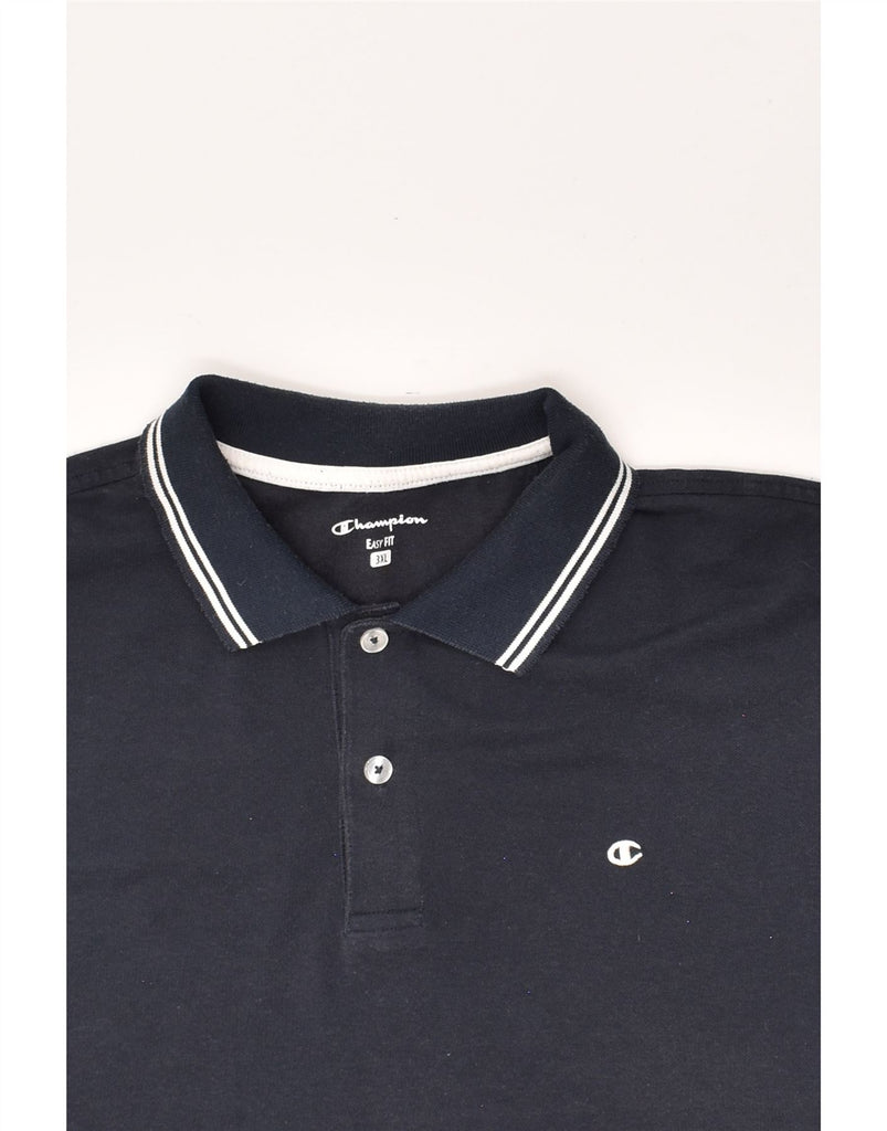 CHAMPION Mens Easy Fit Polo Shirt 3XL Navy Blue | Vintage Champion | Thrift | Second-Hand Champion | Used Clothing | Messina Hembry 