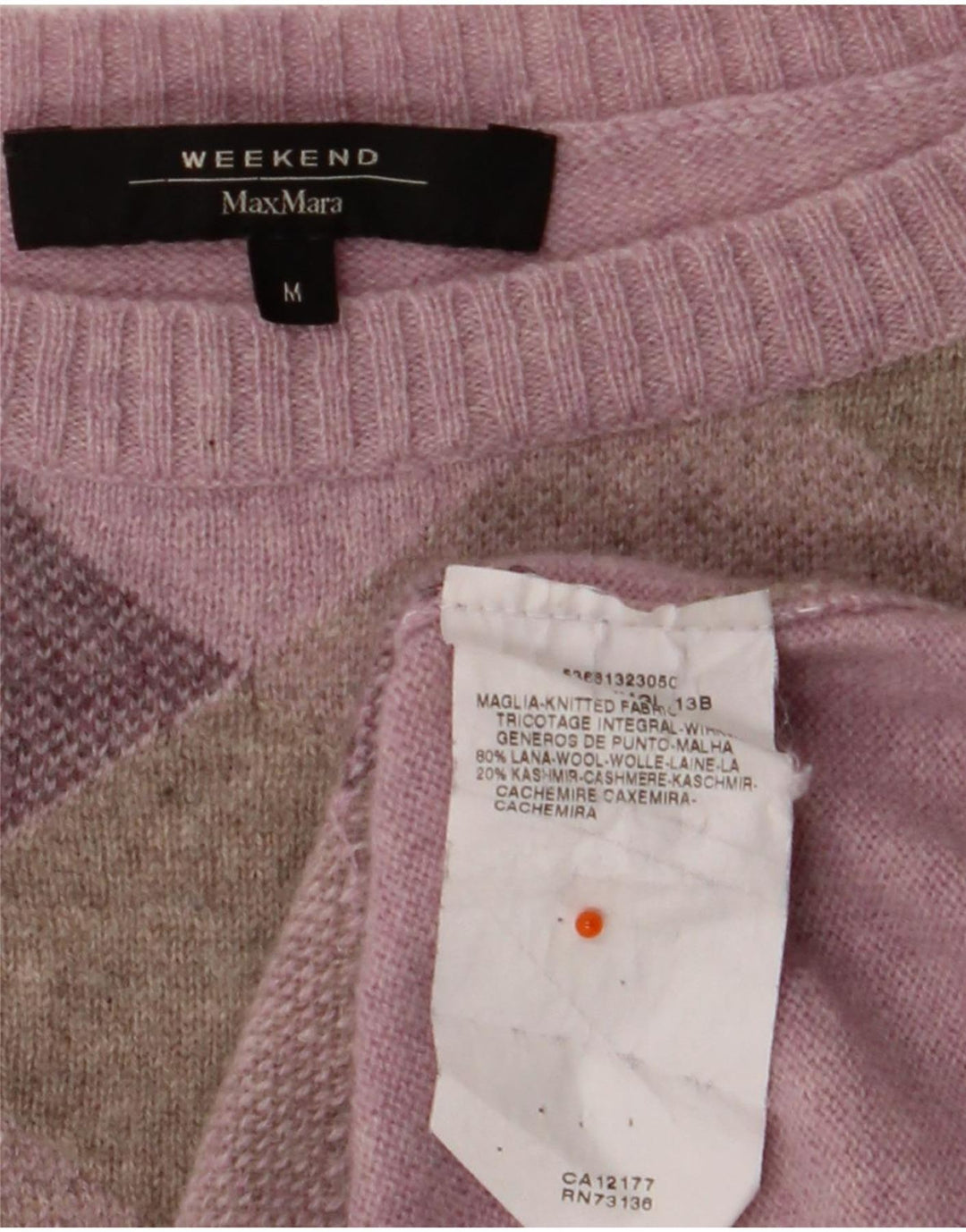 Max Mara Womens Weekend Boat Neck Jumper Sweater UK 12 Medium Purple Check