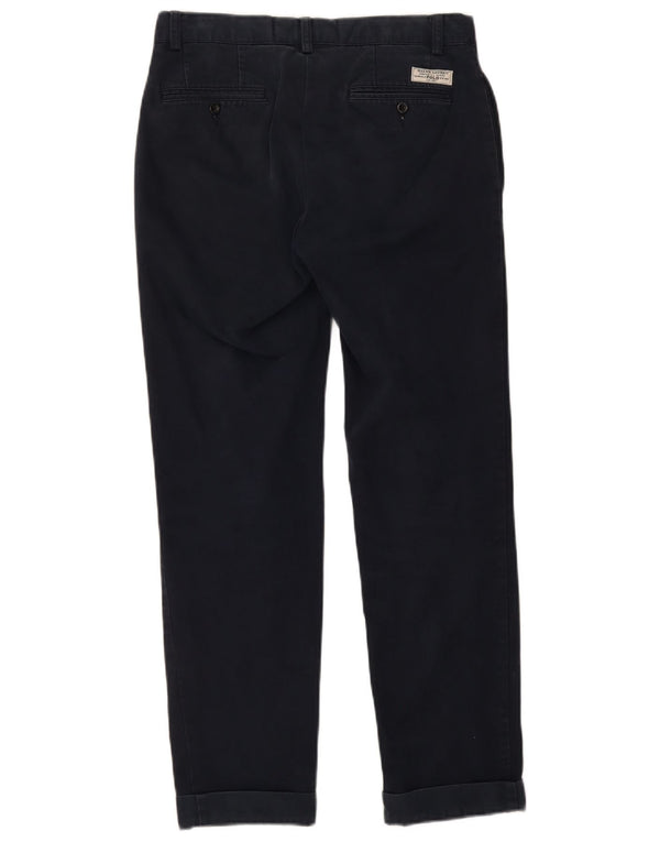 POLO RALPH LAUREN Mens Straight Chino Trousers W30 L32 Navy Blue Cotton