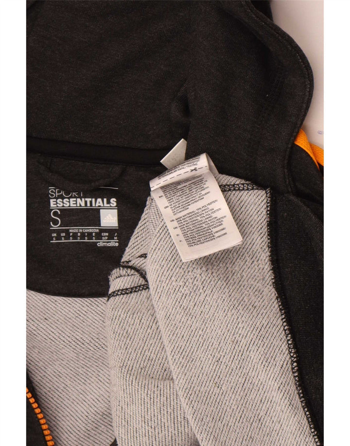 Adidas Mens Climalite Zip Hoodie Sweater Small Grey Polyester