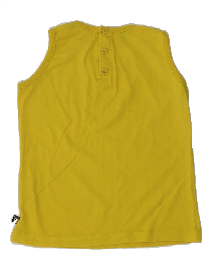 CHAMPION Baby Boys Graphic Vest Top 12-18 Months Yellow Cotton | Vintage Champion | Thrift | Second-Hand Champion | Used Clothing | Messina Hembry 