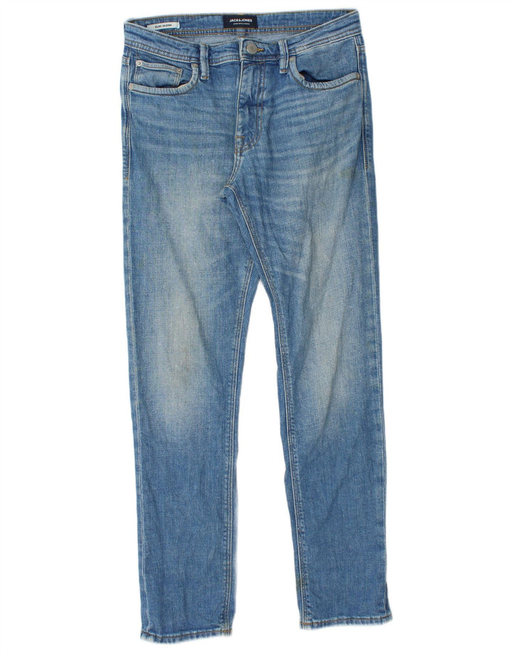 JACK & JONES Mens GLENN Slim Jeans W27 L30  Blue Cotton