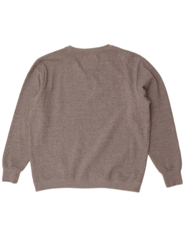 Superdry Mens Graphic Sweatshirt Jumper XL Grey Flecked Cotton