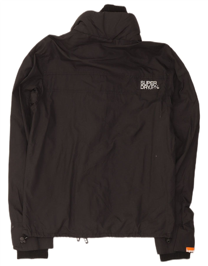 Superdry Mens Graphic Windbreaker Jacket UK 38 Medium Black Nylon