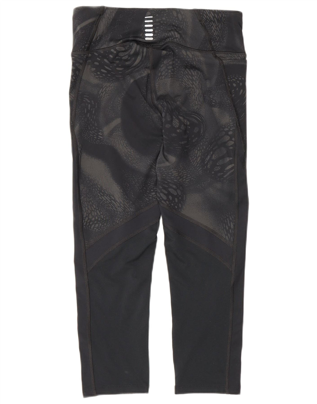 Under Armour Womens Compression Capri Leggings UK 10 Small Black Geometric