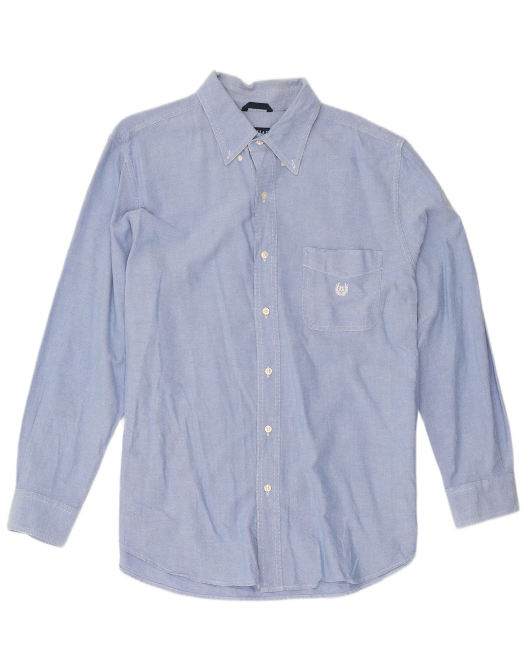 Chaps Mens Shirt Large Blue Cotton