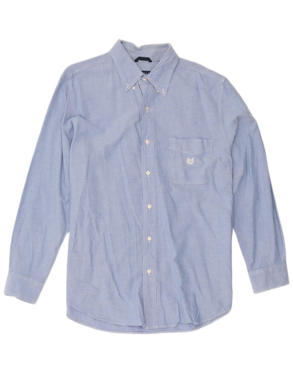Chaps Mens Shirt Large Blue Cotton