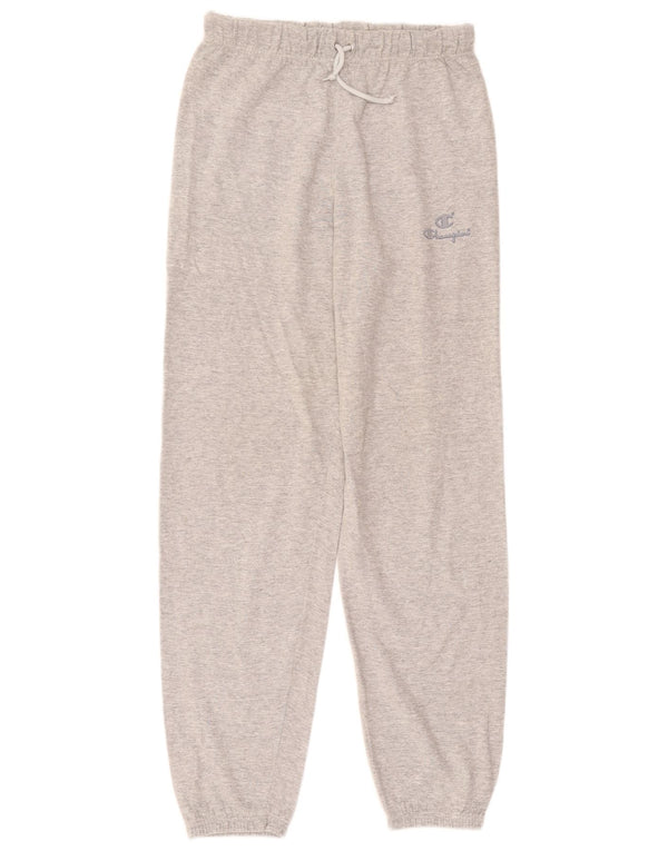 Champion Womens Tracksuit Trousers Joggers UK 16 Large Grey Flecked Cotton
