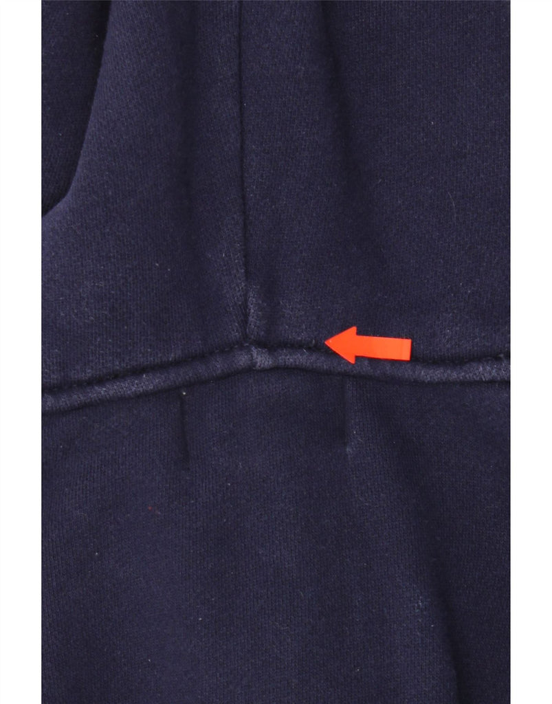 RALPH LAUREN Mens Graphic Hoodie Jumper Medium Navy Blue Cotton Vintage Ralph Lauren and Second-Hand Ralph Lauren from Messina Hembry 