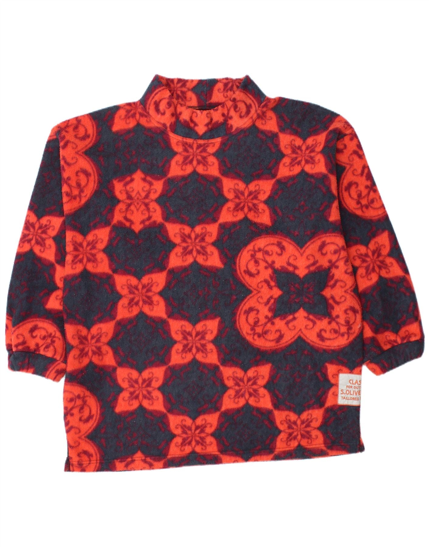 S.Oliver Mens Fleece Jumper XL Navy Blue Floral Polyester – Messina Hembry