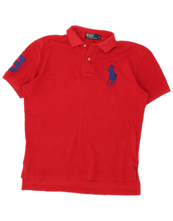 Polo Ralph Lauren Mens Graphic Polo Shirt Small Red Cotton