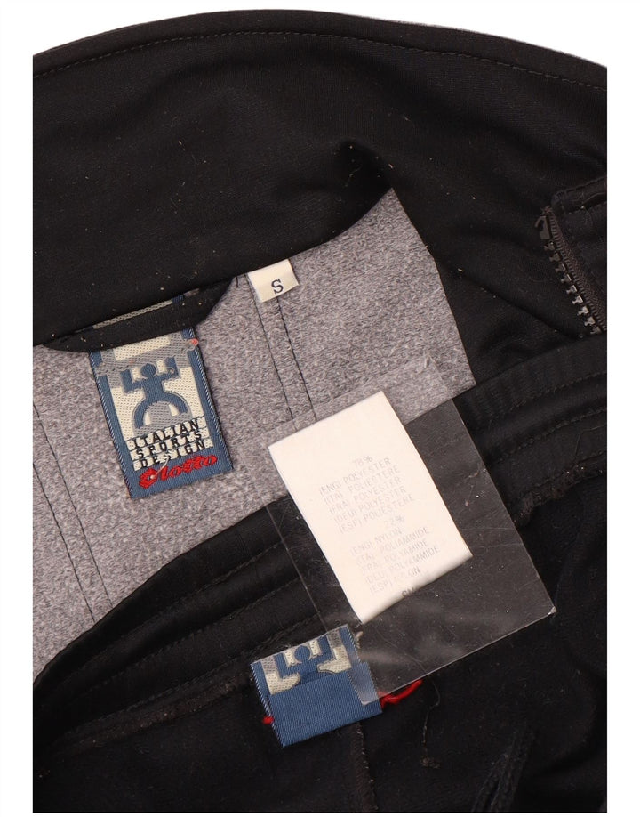 LOTTO Mens Graphic Full Tracksuit Small  Black Colourblock Polyester