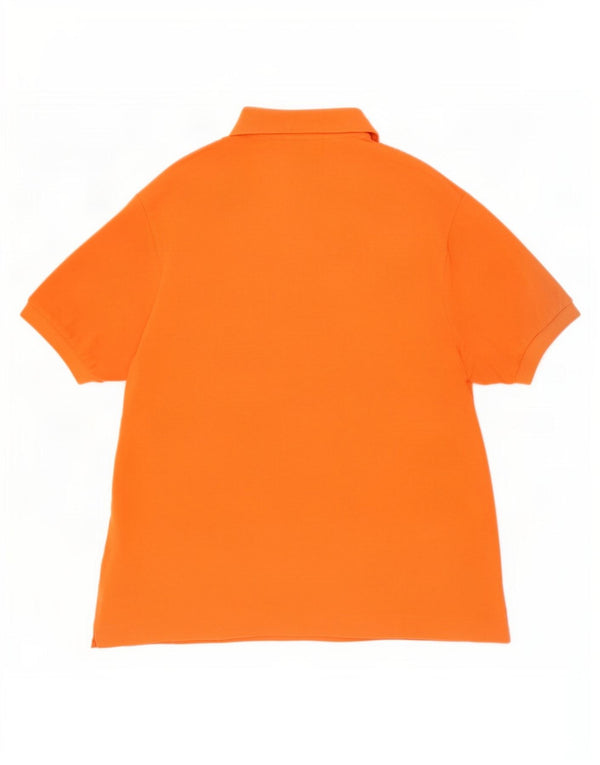 Lacoste Mens Polo Shirt Size 4 Medium Orange Cotton