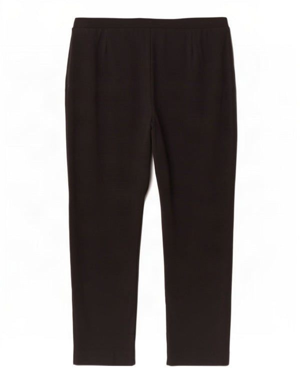 Marks & Spencer Womens Slim Cropped Trousers UK 12 Medium W30 L25 Black
