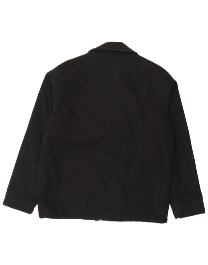 Zara Mens Utility Jacket UK 38 Medium Black Cotton